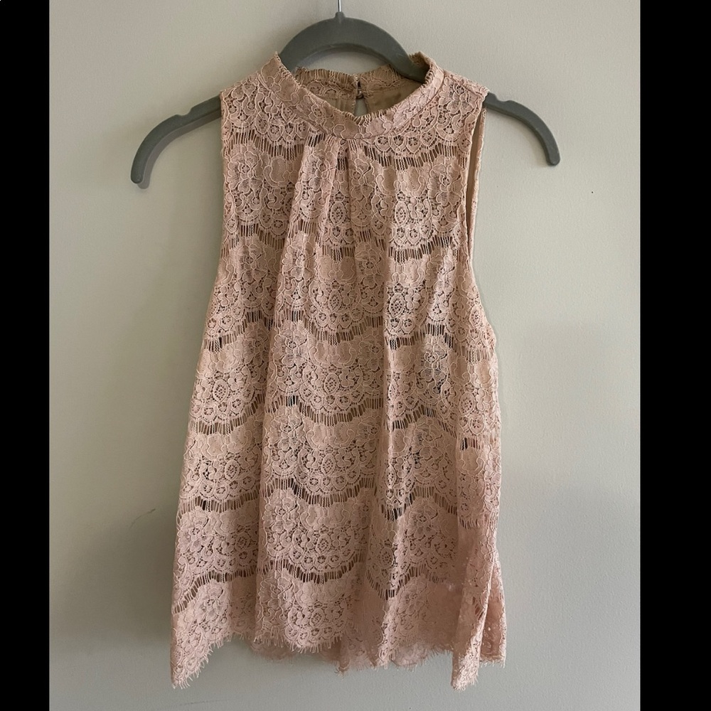 High Neck Lace Blouse